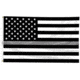 Thin Blue Line Thin Silver Line American Flag, 3 X 5 Ft - SILVER-AMERICAN-3X5