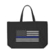 Thin Blue Line Tote Bag W/flag, , Black - DIST-FLAG-CLASSIC-TBL-TOTE-BLACK