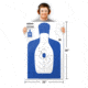 Thompson Target B27Q Silhouette Qualification Shooting Targets - 25x38in, 25 Pack, Blue, 2XL, 0279-25