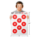 Thompson Target Sight Seer Paper Bullseye Shooting Targets 19x25, 20 Pack, Red, Extra Large, 4300-20
