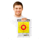 Thompson Target Trouble Shooter Targets Paper Handgun Diagnostic 9x12, 50 Pack, Yellow, Small, 2552-50
