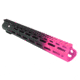Tiger Rock AR-15 Angle Cut Clamp On M-Lok 15in Handguard, Black Base, Cerakote, Gradient, Pink, Medium, FMLUS-15D-PNK-GRADIENT