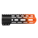 Tiger Rock AR-15 Angle Cut Clamp On M-Lok 7in Handguard, Black Base, Cerakote, Gradient, Organge, Medium, FMLUS-7D-ORG-GRADIENT