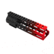Tiger Rock AR-15 Angle Cut Clamp On M-Lok 7in Handguard, Black Base, Cerakote, Gradient, Red, Medium, FMLUS-7D-RED-GRADIENT