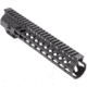 Tiger Rock AR-15 10&quot; Super Slim Light Keymod Free Float Handguard w/Steel Barrel Nut &amp; Top Rail, Black, FSM10