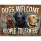 Tin Signs Dogs Welcome, 12.5in X 16in, 2279