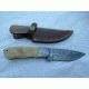 Titan 15N20/1095 Damascus Steel Fixed Knife, TD-052, Camel Bone Handle, 4.2in. Blade TDK-52