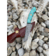Titan International Knives TD-706 Fixed Blade Knives, 4in, High Carbon Damascus Steel, Skinning, Arylic Handle, TD-706