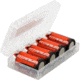 Titanium Innovations Battery Case, 2 x 18650/ 4 x CR123A Battery Capacity, Clear, TITANIUM-CASE-18650-CR123A