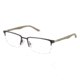 TLG NU018 Single Vision Prescription Eyeglasses - Frame Mt Blk / Grey, Size 54/18mm LYNU01801