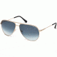 Tom Ford FT0466 Sunglasses - Matte Rose Gold Frame Color, Gradient Green Lens Color