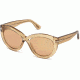Tom Ford FT0577 Sunglasses - Shiny Light Brown Frame Color, Brown Lens Color