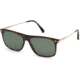 Tom Ford FT0588 Sunglasses - Dark Havana Frame Color, Green Polarized Lens Color