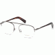 Tom Ford FT5450 Eyeglass Frames - Shiny Dark Ruthenium Frame Color