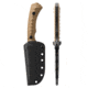 Toor Knives Brauler Fixed Blade Knife, 4in, CPM Cruwear Steel, G10 Handle, Omaha Tan, Black Tru Hide, Brauler - Omaha Tan