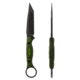 Toor Knives Dealer Exclusive Phosphor Green Serpent Fixed Blade Knife, 3.75in, Steel CPM3V, G10 Handle, Serpent-DE