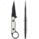 USED Toor Knives G10 Jank Shank Fixed Blade Knife, 3in, CPM S35VN Steel, Steel Handle, Black, G10 Jank Shank-Black, EDEMO1