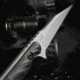 Toor Knives Jank Shank W Fixed Blade Knife, 3in, CPM M4 Steel, G10 Handle, Phantom Grey, Black Hydro Static, Jnk Shnk W - Phntm Gr