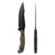Toor Knives Raven Fixed Blade Knife, 5.5 in CPM 3V Blade, G10 Covert Green Handle, Raven-Covert Green