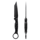 Toor Knives Serpent T Fixed Blade Knife, 3.75in, CPM3V Steel, G10 Handle, SoCom Black, Black Hydro Static, Serpent T - SoCom Black