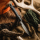 Toor Knives Vellum Fixed Blade Knife, 3.5in, CPM 154, Ebony Handle, Spanish Moss, Vellum-Spanish Moss