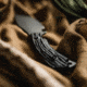 Toor Knives Vellum Fixed Blade Knife, 3.5in, CPM 154, Ebony Handle, Spanish Moss, Vellum-Spanish Moss