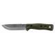 Tops Knives Brothers Of Bushcraft 154cm Fixed Blade Knife, w/Canvas Micarta Handle, Green, 4.75in, BROS-154-GCM