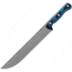TOPS Knives Dicer 10 Slicer Knife, 10 tumbled finish S35VN stainless blade, Black and blue G10 handle, DCR10-01