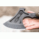Tops Knives Hammer Hawk Tomahawk Ax, 4.5 in Acid Rain 1075 RC 56-58 Blade, Green Canvas Micarta Handle HAMH-03