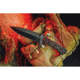 TOPS Knives Szabo Express Single Edge Knife by Laci Szabo, 10.38in Overall, 5.63in Black Cerakote False Edge 1095HC Steel Blade, Black Sculpted Micarta Handle, Kydex Sheath, SZEX-01