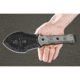 TOPS Knives Tracker Digger Knife, 10.5in Overall, 4.75in Black Traction Coated Double Edge 1095Hc Steel Blade, Black Linen Micarta Handle, Black Nylon Molle Compatible Sheath, TBT-DIG