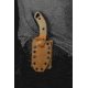 TOPS Knives VTAC Crusader Fixed Knife, 3.63in, 1095 RC 56-58 Steel, Drop Point Blade, Tan/Green Canvas Micarta Handle VTAC-02