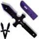 Toro Knives Muerto Black Throwing Knives, 13.5in Overall, 5.75in Black Powder 3Cr13 Blade, SS Handle, Nylon Sheath, 86