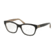 Tory Burch TY2090 Prescription Eyeglasses 1740-50 - Black Crystal On Raffia Frame