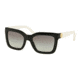 Tory Burch TY7089 Progressive Prescription Sunglasses TY7089-144511-53 - Lens Diameter 53 mm, Frame Color Black Ivory