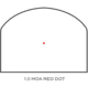 Trijicon RMR Type 2 Reflex Sight, 1 MOA Red Dot, No Mount, Black, RM09-C-700742