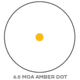 Trijicon 1x42 Reflex Sight, CK-FDE, Amber 6.5 MOA Dot Reticle, ACOG Base with TA51 Fla, 800091