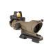 Trijicon 4x32 ACOG ECOS, Center Illuminated Amber Crosshair 5.56 Reticle w/ Backup Iron Sights, Quick Release Mount &amp; LED 3.25 MOA Red Dot RMR Type 2, Cerakote FDE, 100555