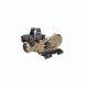 Trijicon 4x32 ACOG ECOS, Dual Illuminated Red Crosshair 5.56 Reticle w/ Backup Iron Sights, Quick Release Mount &amp; LED 3.25 MOA Red Dot RMR Type 2, Cerakote FDE, 100553