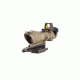 Trijicon 4x32 ACOG ECOS, Dual Illuminated Red Crosshair 5.56 Reticle w/ Backup Iron Sights, Quick Release Mount &amp; LED 3.25 MOA Red Dot RMR Type 2, Cerakote FDE, 100553
