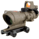 Trijicon 4x32 ACOG Rifle Scope, Dual Illuminated Red Chevron .223 Reticle w/ Colt Knob Thumbscrew Mount &amp; LED 3.25 MOA Red Dot RMR Type 2, Cerakote FDE, 100570
