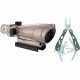 Trijicon ACOG 3.5x35 Nickel Boron Dual Illum. Red Chevron .223 Ball. Reticle w/ TA51 Mount TA11-C-100200 w/ Gerber Suspension Multi-Plier w/ Open Frame Design 1473
