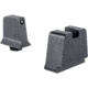 Trijicon Suppressor/Optic Height Sight Set, Black Front/Metal Rear &amp; Green Front Lamp, Glock  42, 43, 43x, 43e, 48, Black, 601145
