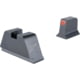 Trijicon Suppressor/Optic Height Sight Set, Orange Front/Metal Rear &amp; Green Lamp, Glock 17, 17L, 19, 22 - 28, 31 - 35, 37 - 39, 45, Black, 601138