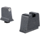 Trijicon Suppressor/Optic Height Sight Set, White Front/Metal Rear &amp; Green Front Lamp, Glock  42, 43, 43x, 43e, 48, Black, 601144