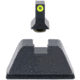 Trijicon Suppressor/Optic Height Sight Set, Yellow Front/Metal Rear &amp; Green Lamp, Glock 17, 17L, 19, 22 - 28, 31 - 35, 37 - 39, 45, Black, 601139