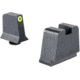 Trijicon Suppressor/Optic Height Sight Set, Yellow Front/Metal Rear &amp; Green Front Lamp, Glock  42, 43, 43x, 43e, 48, Black, 601147