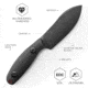 TRIVISA Aubergine Fixed Blade BlkMic