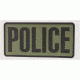 5ive Star - Morale Patch, Police 6" x 3", OD w/ Black