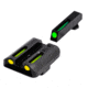 TruGlo Tritium / Fiber Optic TFO Hand Gun Sights, Green Front and Yellow Rear - For Glock 17/19/22 and Similar, TG-TG131GT1Y